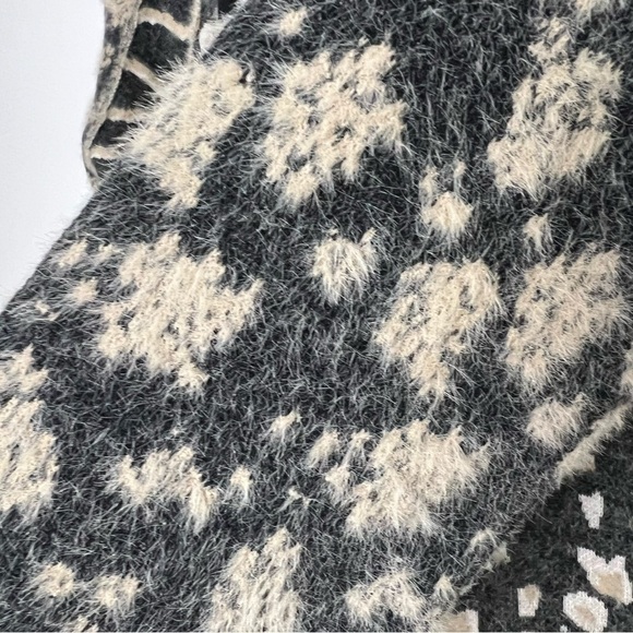 NEW Tribal Intarsia Cheetah Boho Soft High Neck Eye Lash Tunic Sweater Dress - Picture 8 of 13